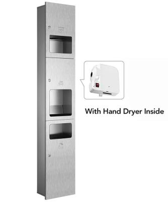 Chine 3 dans 1 support enfoncé Multifold de distributeur de papier hygiénique d'acier inoxydable à vendre