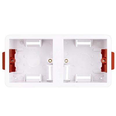China Gypsum Board 86 Type - 2 Strip 172mm Mount Dry Liner Box For Gypsum Board Plasterboad Drywall 34mm Depth Wall Switch Socket Cassette for sale