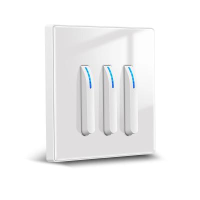 China TV Lamp Switches RJ45 Lamp Switch Reset Push Button Piano Key Wall Socket Power Socket FR EU White Reset Contact LED Lamp Switch Indicator for sale