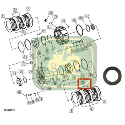 China Farm Tractor T161233 Brake Disc Suitable For John Deere Backhoe 310G 310E 410E 485E 486E 410G for sale