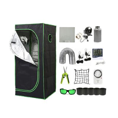 China Easily Assembled 60x60x120 Indoor 2x2 Plant Grow Kits Hydroponic Grow Box System Fan Ventilation Led Grow Light Grow Tent Complete Kit for sale