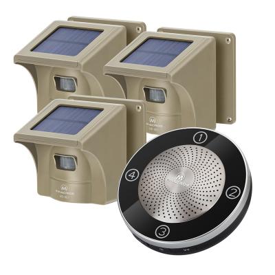 China Manufacturer Price Exquisite 1/2 Mile Long Range Durable Solar Driveway Alarm Wireless Solar Alarm System for sale