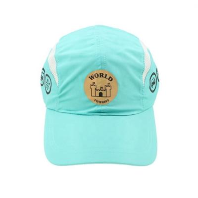 China Custom Printing Logo Lightweight Nylon Quick Dry Unstructured 5 Panel Running Sports Caps for sale