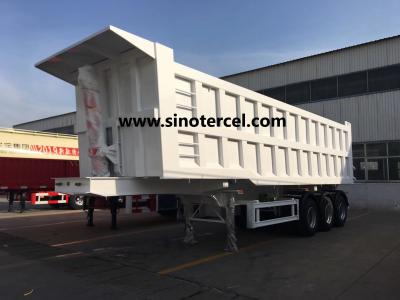 China 3 Axles Tipper Semi Trailer 20-50CBM Front Lifting for sale