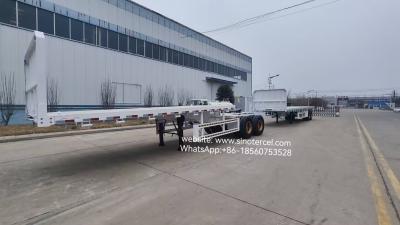 China 12 rodas 12.00R25 Superlink Trailers Duplo Trailer para transporte de contêineres de 20 pés e 40 pés à venda