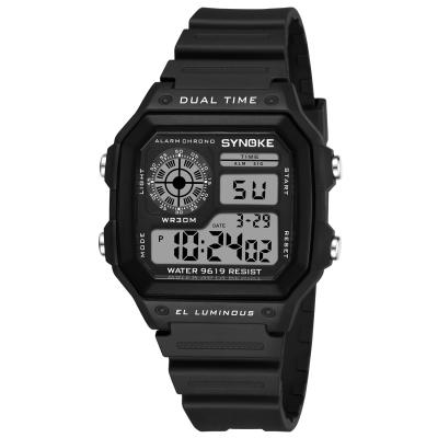 China SYNOKE 9619 Alarm Water Resistant Feature Popular Digital Movement Watches Strap Watch Bezel for sale