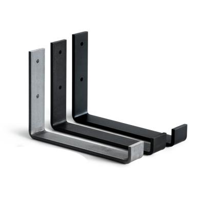 China Made with high tensile steel metal lip bracket for DIY floating shelf, perfect fitting standard board L-shelf brackets for sale