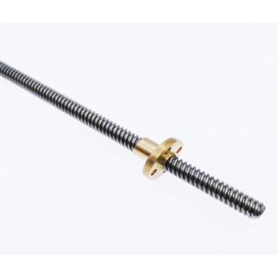 China Construction works CNC Stainless Steel Ball T8 Trapezoidal Lead Screw With Brass Nut for sale