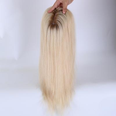 China Wholsale 100% Virgin Human Hair Top Brazilian Human Hair 100% Virgin Human Hair High Waist Hairpiece Color Hair Low Medium Low Topper For White Women for sale
