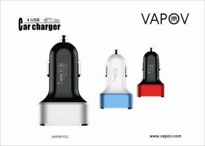 China PC+Al alloy 6.1 A Intelligent 4 Port USB Car Charger for All Apple / Android /Samsung Mobile phone Tablet PC for sale