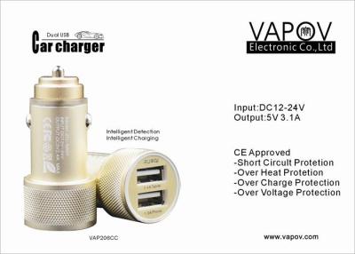 China CE approved 3.1A Dual USB 3.1A Car Charger for iPhone6, iPad and Android phone for sale