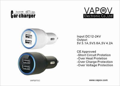 China 4.8A Intelligent 2 port USB Car Charger Samsung , Android and Apple mobile phone for sale