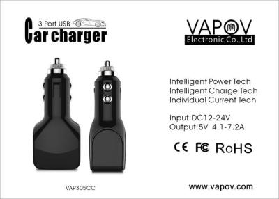 China 3 Port USB Car Charger for For Apple Samsung Tablet PC And Mobile Phone CE FCC RoHS for sale