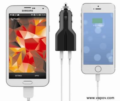 China Compact size 4.2A Dual USB Intelligent Car Charger For Nokia N1 Apple Samsung Tablet for sale