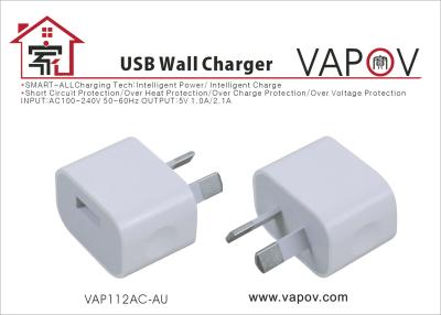 China 10.5W AU plug Smart 2.1A USB Wall Charger For Samsung Apple and Android Mobile Phone And Tablet SAA for sale