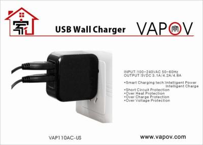China SMART-ALL Tech 4.8A dual USB Smart Wall Charger US plug best compatible for Apple and Android for sale