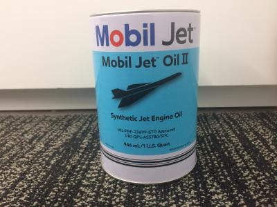 China Mobil Jet Oil II Box 24 x 0.25 USG Aviation Lubricant Mobil Jet Oil II for a high performance aircraft for sale