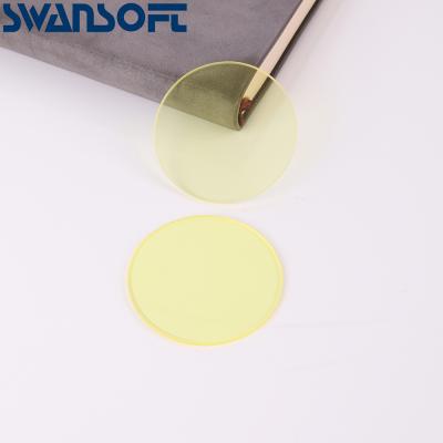 China Manufacture Custom Optical 470nm LongPass Yellow Glass JB470 GG475 Filter Discs 470nm Pale Yellow Glass Optical Filter for sale