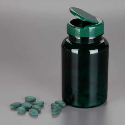 China Pharmaceutical Green Plastic Empty Bottle Ginger Jar 225ml Drug Capsule Drug Capsule Supplements for sale