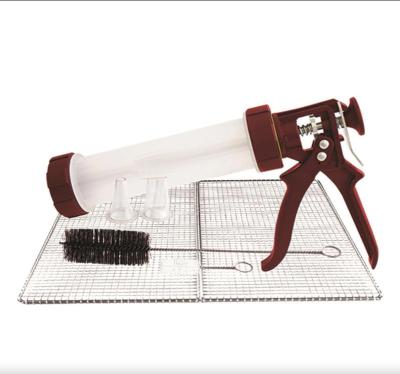 China Professional Meat Jerky Gun Kit 12inches With 3 Stainless Steel Nozzles for sale
