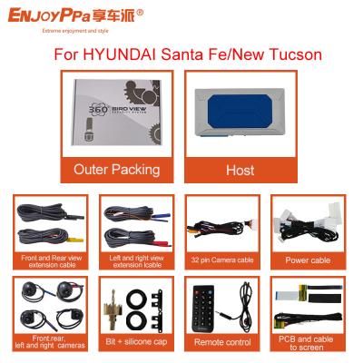 Chine Système de caméra de voiture à vue d'oiseau à 360 degrés Pour HYUNDAI Santa Fe Avec 4 caméras grand angle à vendre