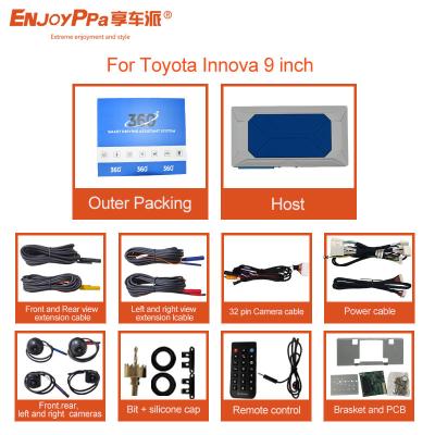 Cina Bird View 360 Car Camera System per Toyota Innova Assistenza al parcheggio da 9 pollici 4 telecamere in vendita