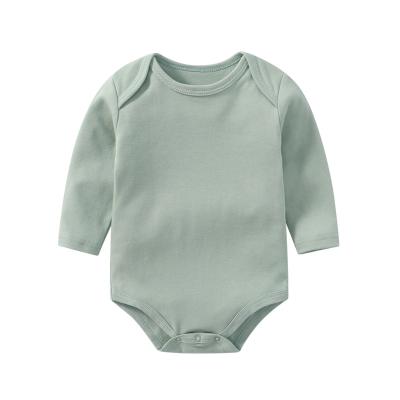China Infant Color Pattern Baby Boy Girl Clothing Newborn Baby Romper Infant Customizable Long Sleeve Jumpsuit for sale
