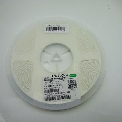 中国 1206W4J0754T5E厚いフィルムSMDの破片の抵抗器1206 1W 4W 5% 750K 販売のため