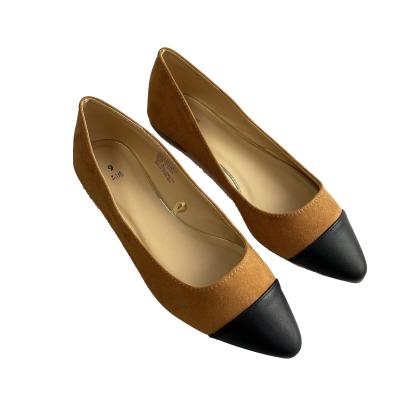China Custom New Style Ladies Micro Flats Women's Shoes OEM Suede Shoes Flats Plus Size Flat Shoes for sale