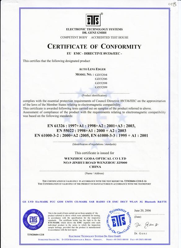 CE - JingGong Optical (Wenzhou International Trade SCM Co., Ltd.)