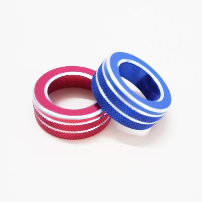 China Aluminum Alloy Auto Car Interior 3 Colors Car Volume Knob Switch Button Central Ring Control Ring Cover Trim For WEY VV7 for sale