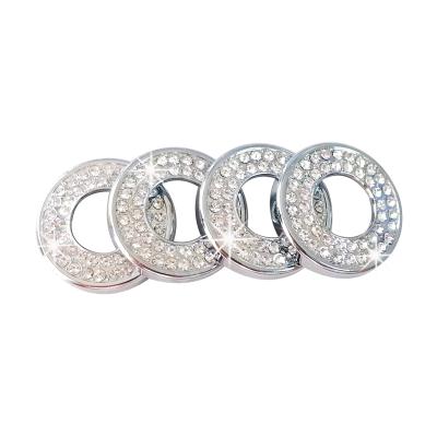 China Compatible Auto Car Door Lock Pins Covers For Porsche Accessories Parts Cayenne Macan Panamera Bling Armrest Switch Regulator Covers for sale