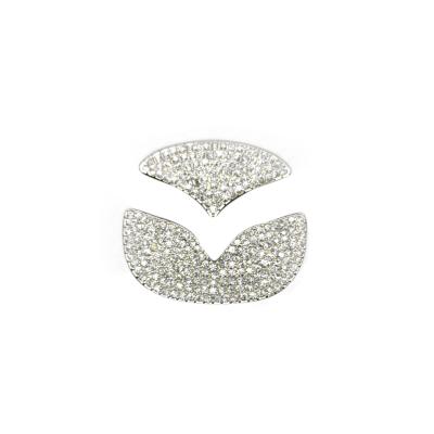 China Auto Car Bling Steering Wheel Diamond Sticker Decorative Compatible with Mazda, DIY Bling Car Steering Wheel Emblem Bling Accessories for sale