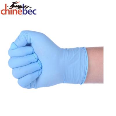 China Nitrile Free Blue Barber Gloves Powder Household Food Grade for sale
