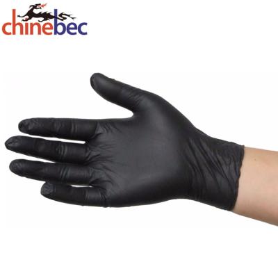 China Nitrile Free Outdoor Black Home Gloves Barbecue Powder Food Grade for sale