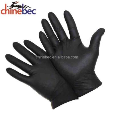China Disposable Tattoo Black Nitrile Glove For Tattoo Artists /Beauty Salon for sale