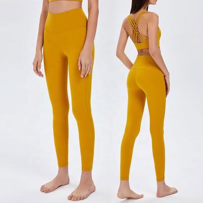 China Wholesale Hot Selling Breathable Yoga Women's High Waist Butt Lift Soft Pants Yoga Gaiters Elastic Tight Sports Pants for sale