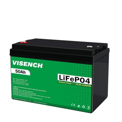 Cina Visench Energy Storage 24V 50Ah RV batteria al litio ferro fosfato 24V batteria Lifepo4 in vendita