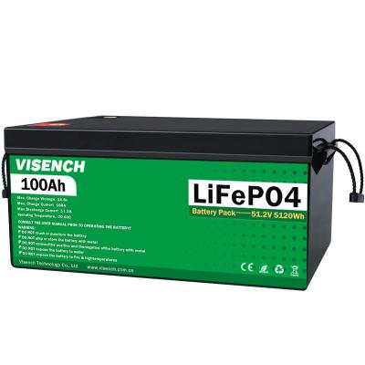 중국 비센치 재충전 리?? 이온 배터리 51.2V 100Ah 24 볼트 맞춤형 LiFePO4 배터리 팩 판매용