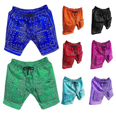 China Breathable Cashew Flower Pants Hip Hop Street Shorts High Street Men's Five Points Men's Casual Shorts for sale