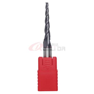 China 3 flautas afilan el carburo cónico de encargo del molino de extremo para la aleación del titanio en venta