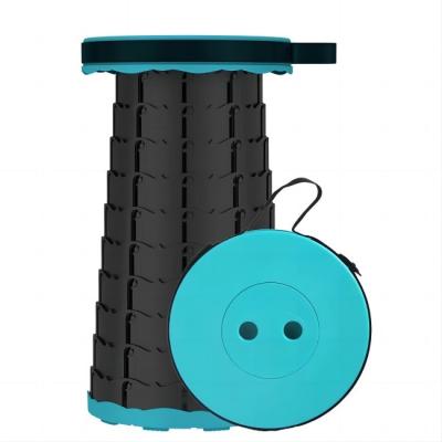 China Modern Telescopic Stool Plastic Collapsable Portable Retractable Folding Stool Outdoor Camping Fishing Picnic for sale
