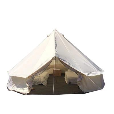 China Trigone/V-type Ground Nail New Design Bell Glamping Tent 3M 4M 5M 6M Luxury Cotton Yurt 4 Season Outdoor bell tent for sale for sale