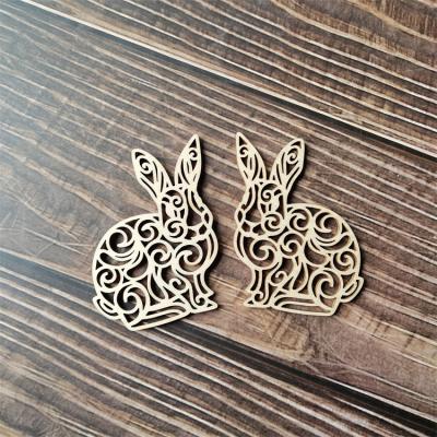 China Europe Easter Wooden Hanging Ornaments Unfinished Wooden Slices Eggs for sale