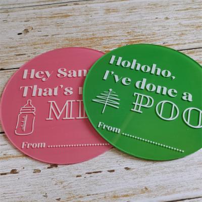 China Shop Laser Cutting Acrylic Baby Milestone Cards Newborn Gift for sale