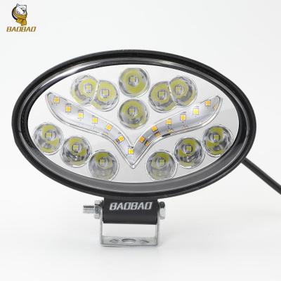 China 24V LED Auxiliary Round White Yellow Tractor Headlight Car Driving Work Light for sale