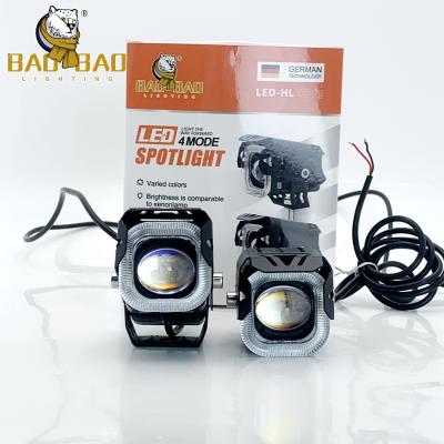 China 2pcs Anel RGB 25 Watts Branco Amarelo Flashing Alumínio Motorcicleta Luzes de nevoeiro LED Farol lâmpada traseira Luz traseira Peças de automóvel disponíveis à venda