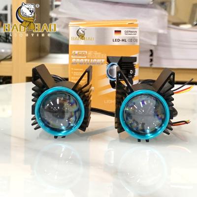 China G17 Alumínio 11 Watts Mini Driving Light Branco Amarelo Dual Color Olhos Vermelhos Diabo Mini Fog Light para Motocicleta Bicicleta LED Light à venda