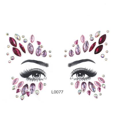 China Shiny new gem face temporary face jewelry dresser for diamond stage music festival tis tiktok for sale