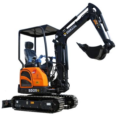 China Construction works Standard Promotion Configuration Model With Boom Swing Function 2 Ton Zero Tail Excavator SD20U for sale